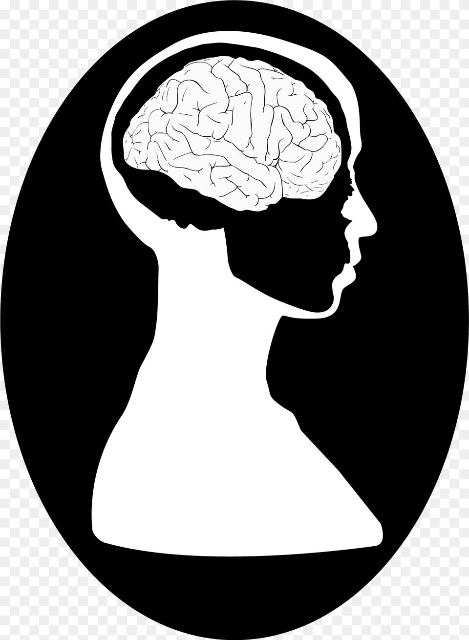 Brain In Head, Hat, Clothing, Ct Scan, Stencil Free Transparent Png