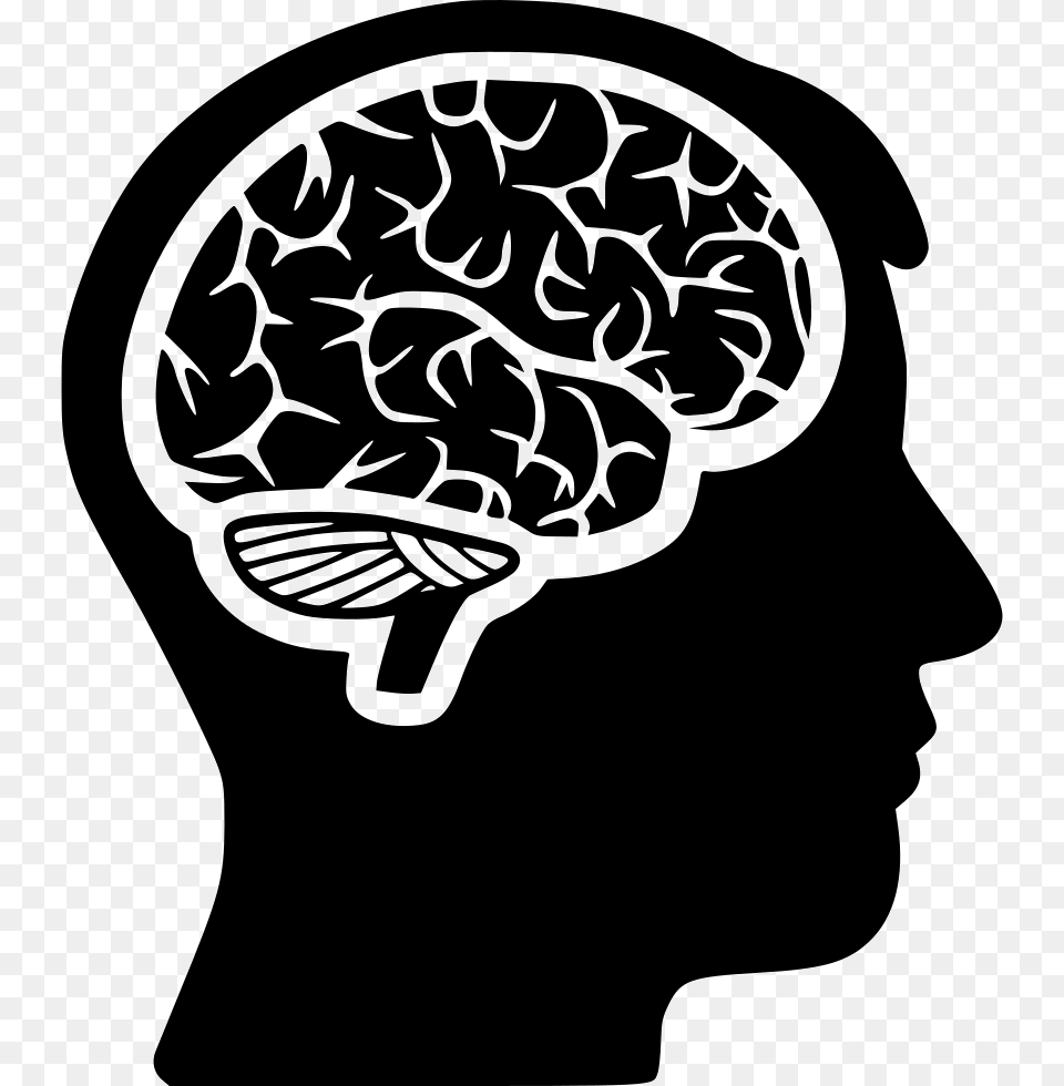 Brain In Head, Stencil, Silhouette, Clothing, Hat Free Png