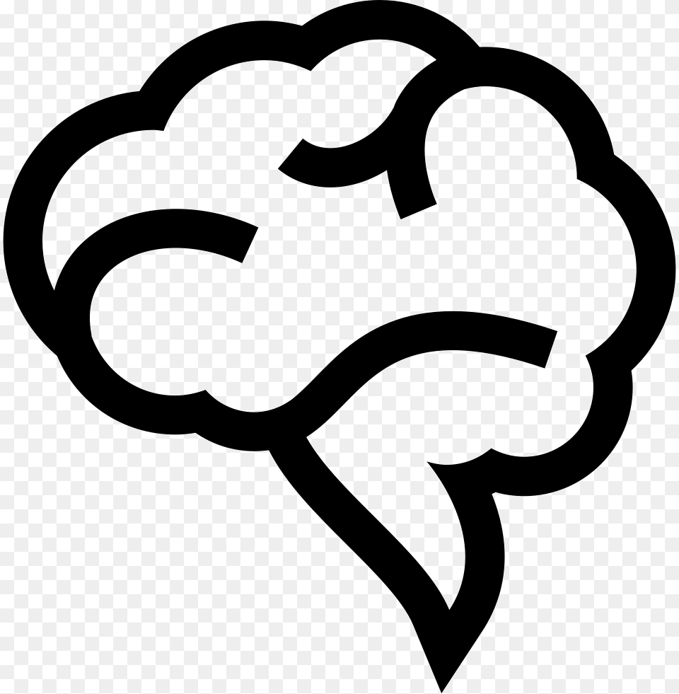 Brain Speech Bubble Human Brain, Stencil, Logo, Bow, Weapon Free Png