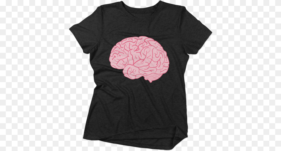 Brain Svg On A Womenquots T Shirt Active Shirt, Clothing, T-shirt, Flower, Plant Free Png Download