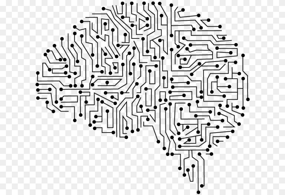 Brain Vector Artificial Intelligence Vector, Gray Free Png