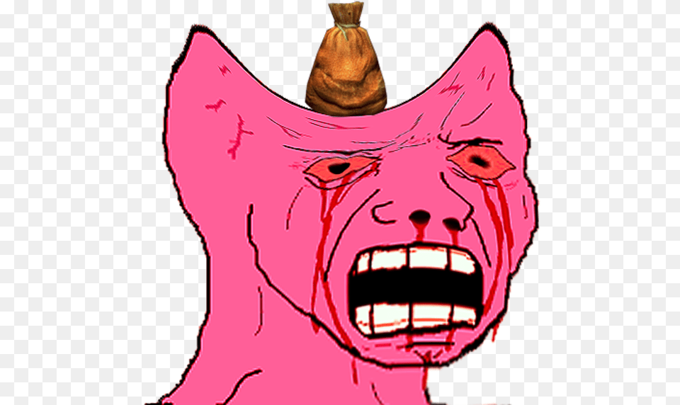 Brainlet Pink Wojak Know Your Meme Pink Wojak, Head, Person, Adult, Male Free Png Download