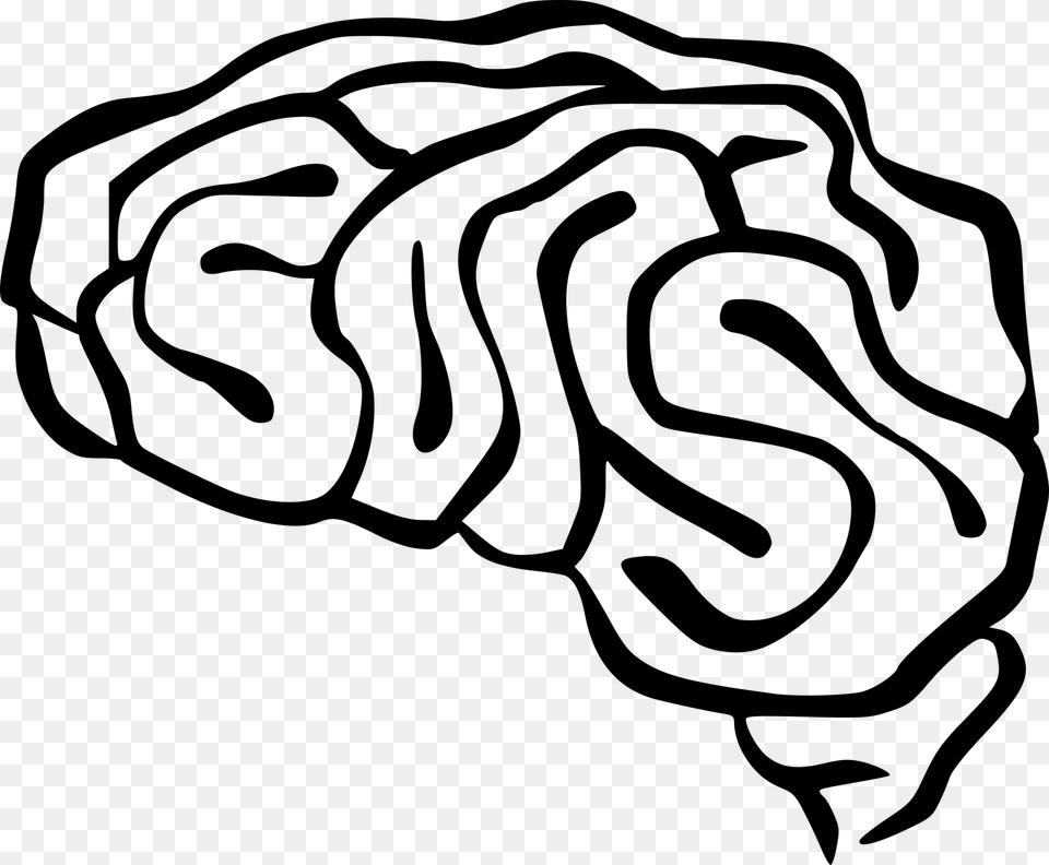 Brains Clipart Easy Brain Clip Art, Gray Png Image