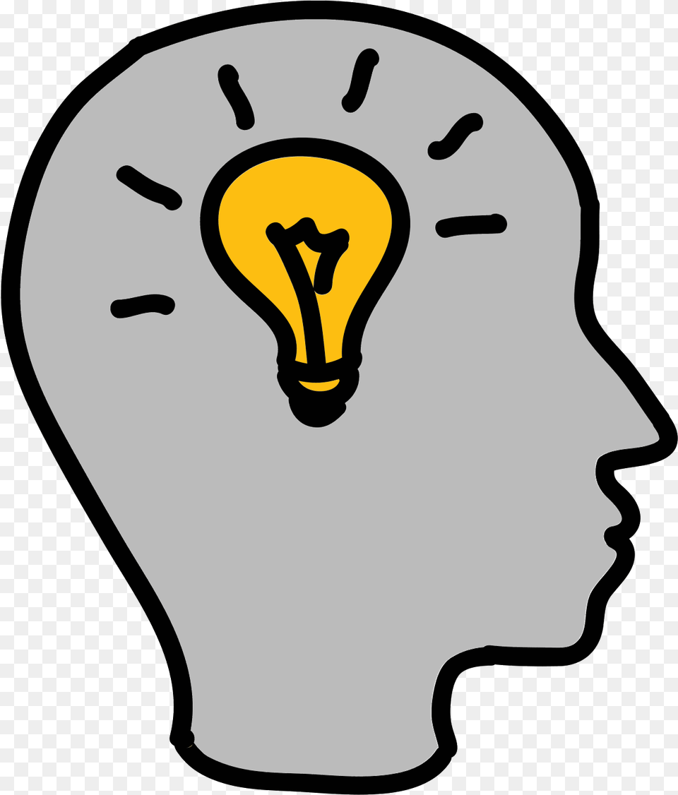 Brainstorm Skill Icon Icon Brain Background, Light, Lightbulb, Adult, Female Free Png Download