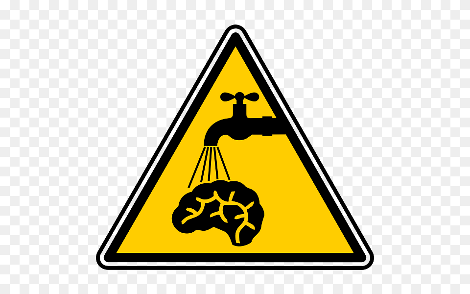 Brainwashing Warning Sign, Symbol, Road Sign, Triangle Png Image
