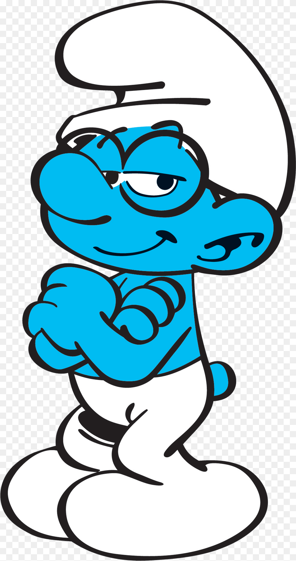 Brainy Smurf Holding A Book Clipart, Cartoon, Sticker, Baby, Person Png
