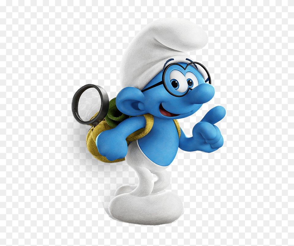 Brainy Smurf On A Hike, Toy, Cartoon Free Png