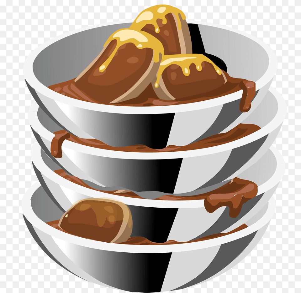 Braised Meat Clipart, Bowl, Cream, Dessert, Food Png Image
