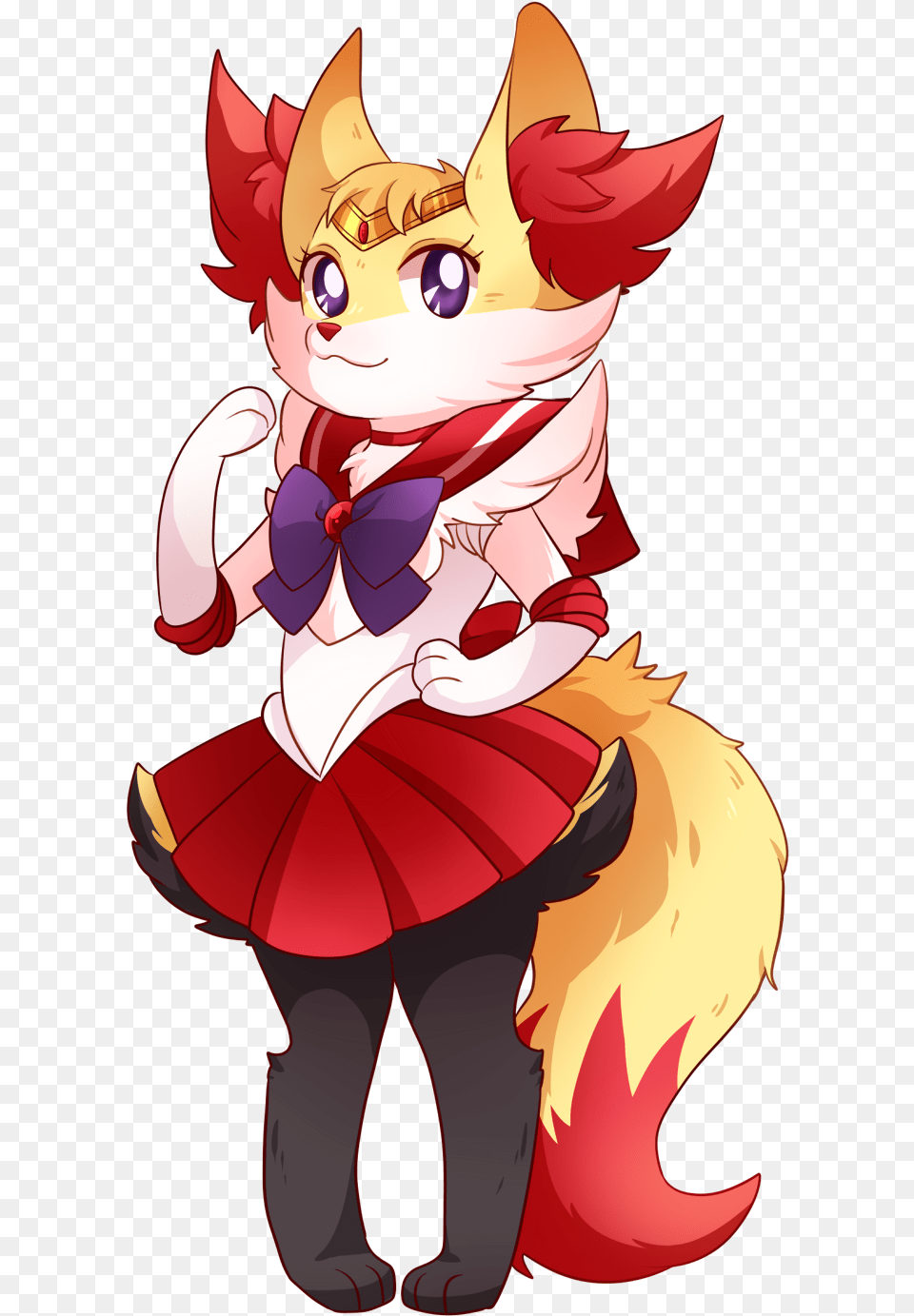 Braixen And Sailor Mars Drawn By Pink Download Braixen Sailor Moon, Baby, Person, Book, Comics Free Png