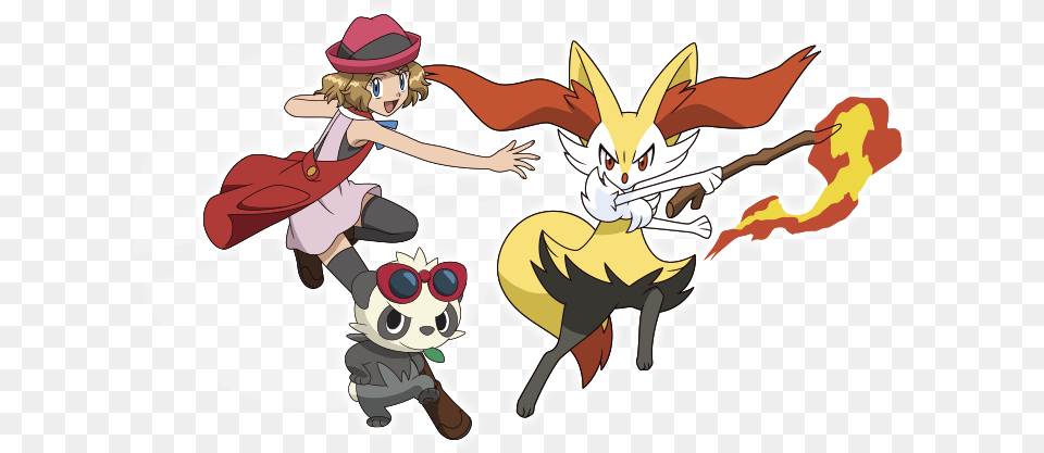 Braixen Pancham Braixen Anime, Book, Comics, Publication, Baby Free Png