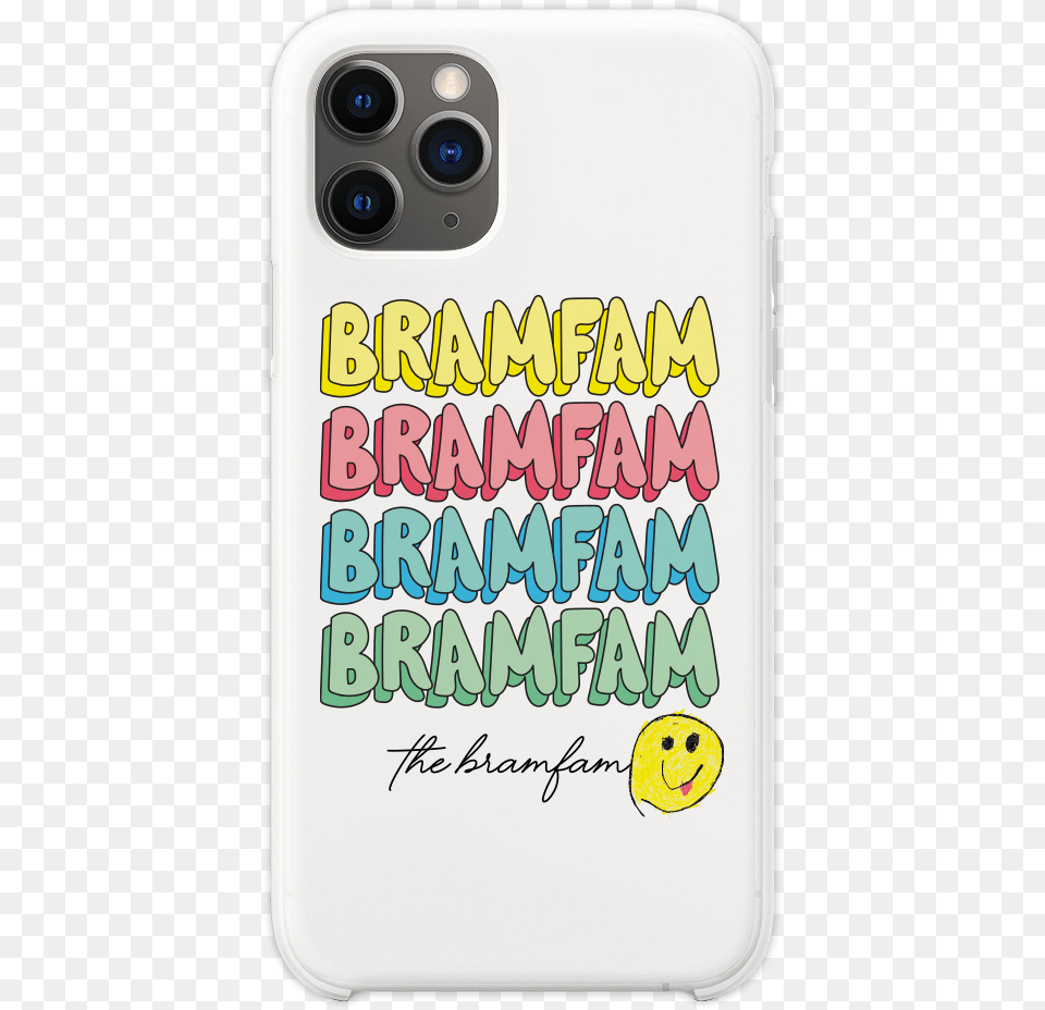 Bramfam White Phone Case Mobile Phone Case, Electronics, Mobile Phone, Text Free Png