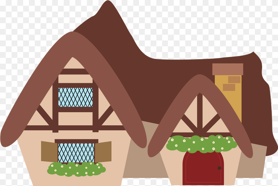 Branca De Cute Sete Little Red Riding Hood House Clipart, Architecture, Neighborhood, Sweets, Housing Free Png
