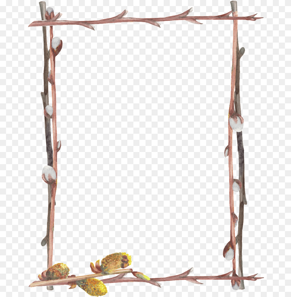 Branch Border Hd Small Flower Border, Barbed Wire, Wire, Animal, Fish Png