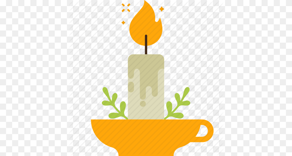 Branch Candle Candle Light Decoration Easter Flame Icon, Plant Free Transparent Png