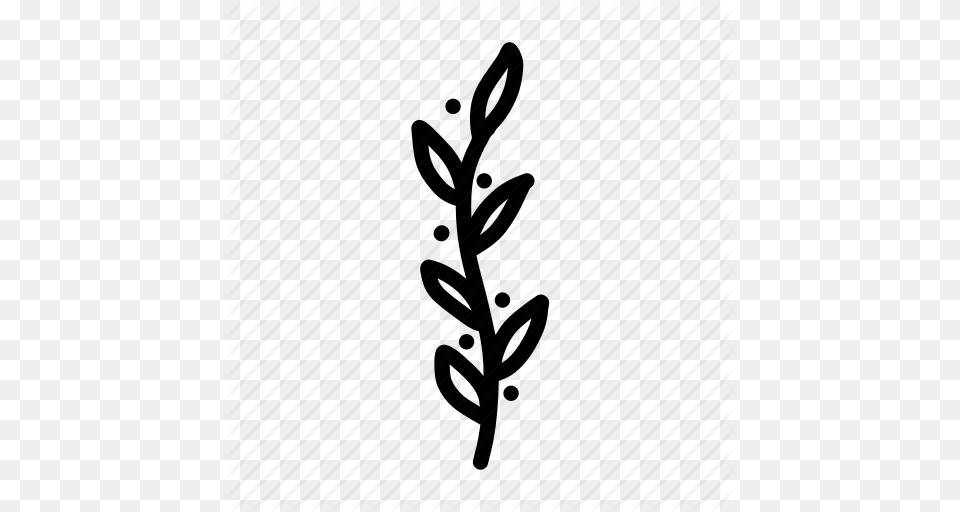 Branch Doodle Floral Leaf Leaves Nature Plant Sketch Tree Icon, Flower, Electronics, Hardware, Grass Free Png Download