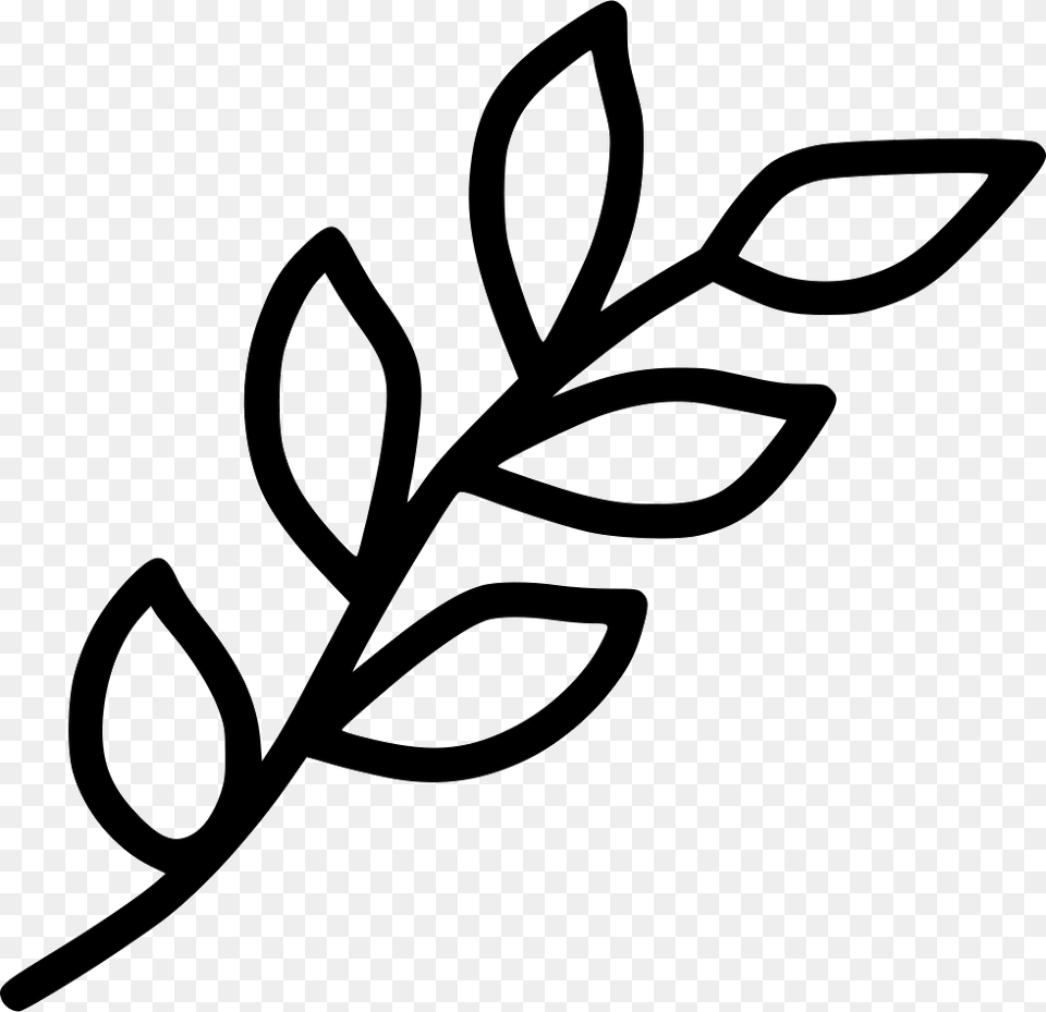 Branch Leaf Leaves Spring Decoration Nature Plant Branch With Leaves Clip Art, Herbal, Herbs, Bow, Weapon Free Png Download