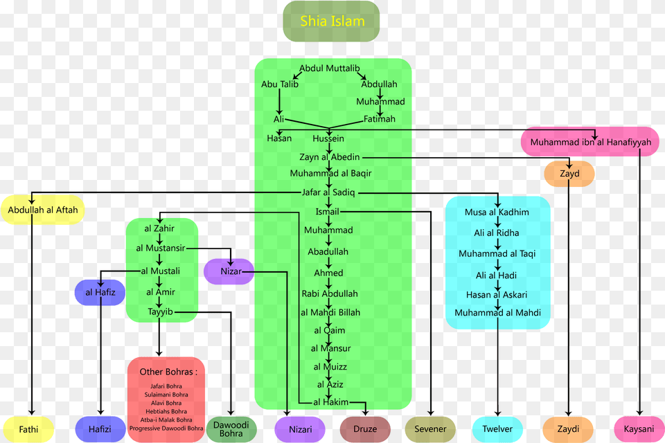 Branch Of Shi A Islam Shia Islam Branches, Text, Chart, Plot Png Image