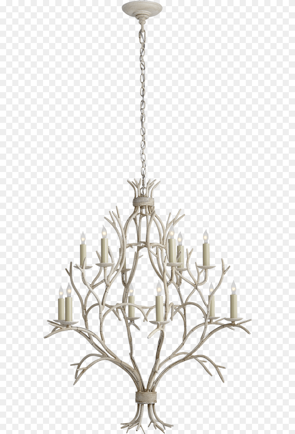 Branch Open Frame Chandelier In Old White Chandelier, Lamp Png