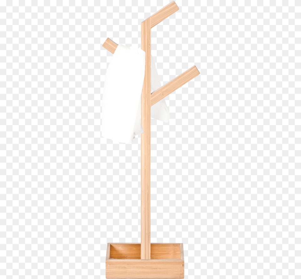 Branch Towel Rail In Bamboo Suport Prosoape De Bambus, Paper, Cross, Symbol, Furniture Free Png