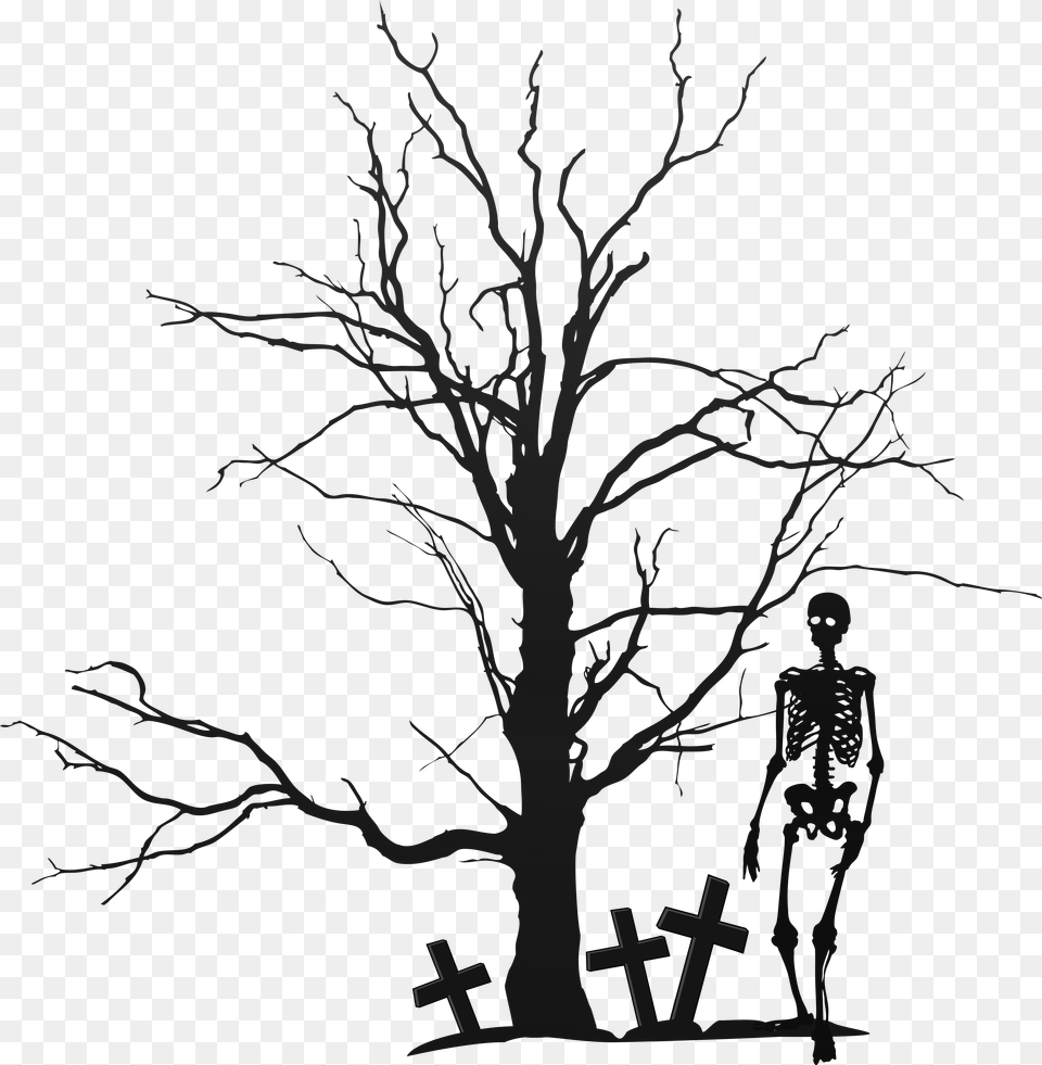 Branch Vector Halloween Tree Halloween, Art, Silhouette, Drawing, Person Free Png