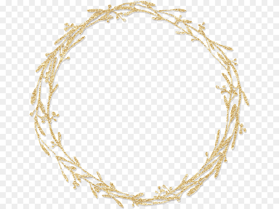 Branches Glitter Gold Wreath Frame Freetoedit Twig Wreath Clipart, Accessories, Bracelet, Jewelry, Necklace Png Image