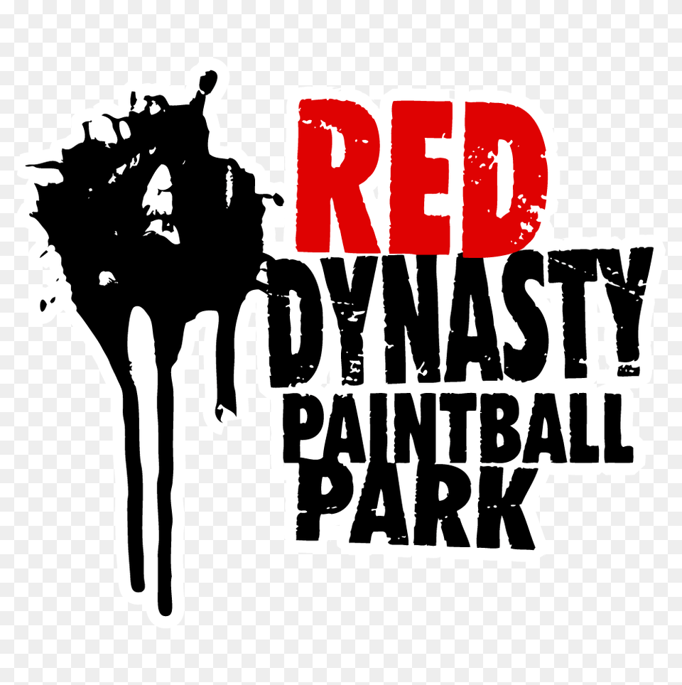 Brand Assets Red Dynasty Paintball Park, Sticker, Stencil, Person, Advertisement Free Transparent Png