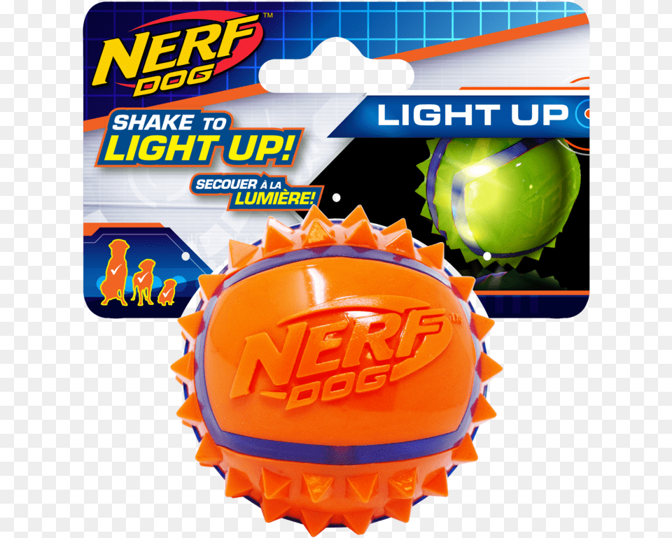 Brand New Light Up Nerf Dog Led Spike Ball Nerf Dog Spike Ball, Sport, Tennis, Tennis Ball Png Image