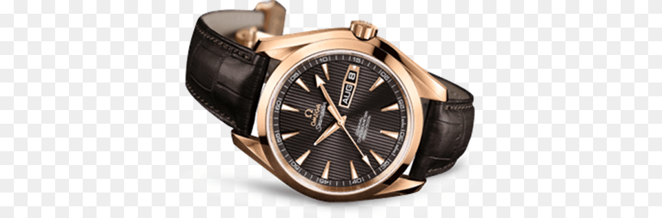 Branded Watch Clipart Omega Seamaster Aqua Terra Rose Gold, Arm, Body Part, Person, Wristwatch Png Image