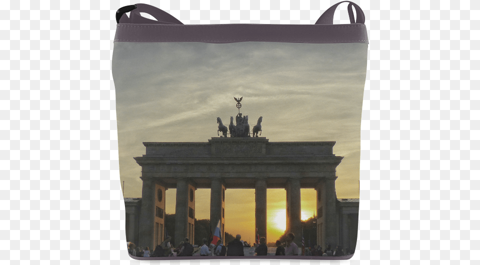 Brandenburg Gate Sunset Berlin Crossbody Bags Brandenburg Gate, Person, Animal, Horse, Mammal Free Png Download