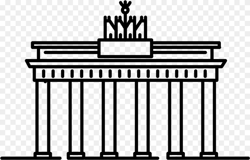 Brandenburg Gate Svg, Gray Png