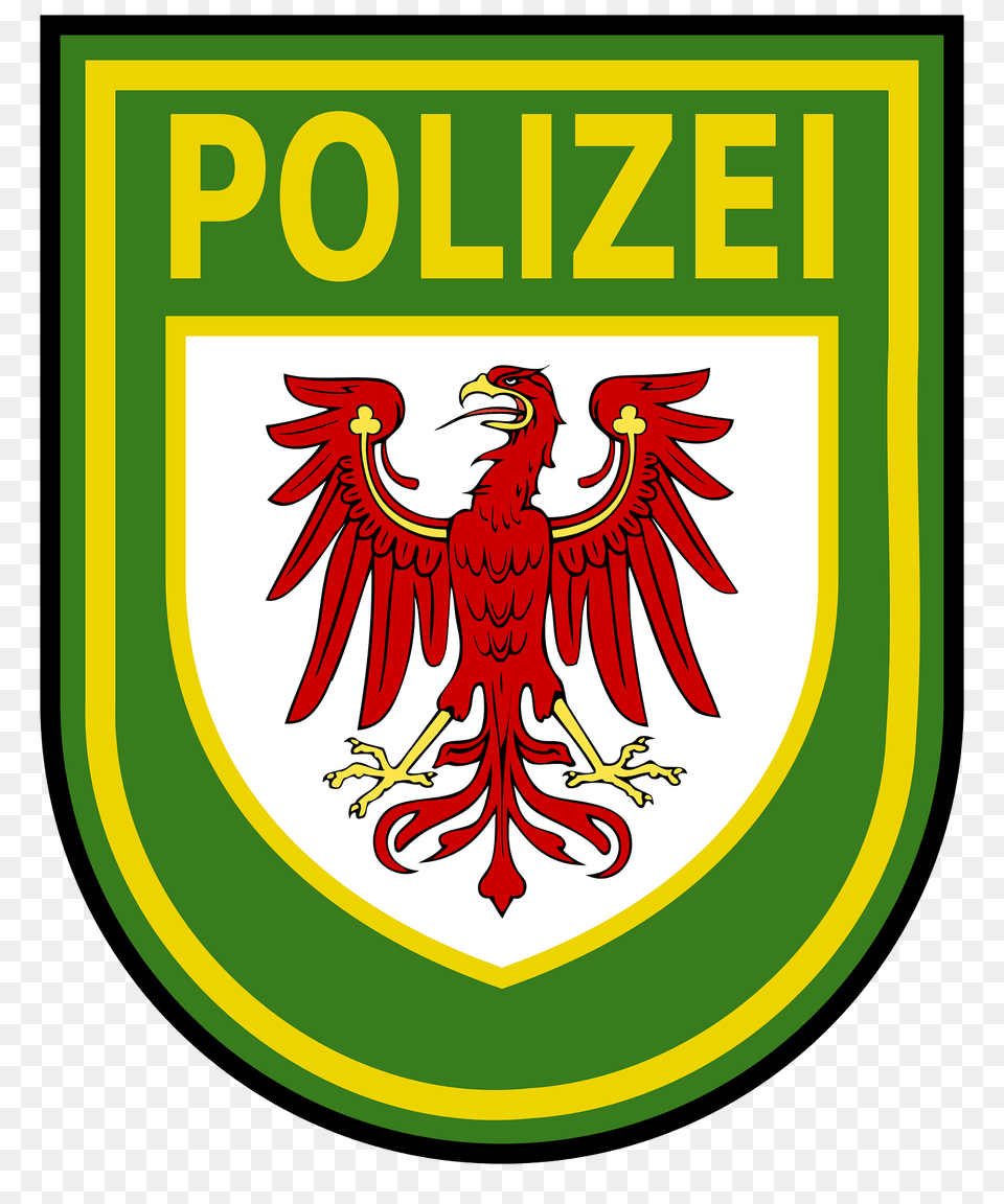 Brandenburg Police Patch Clipart, Logo, Emblem, Symbol, Animal Free Png Download