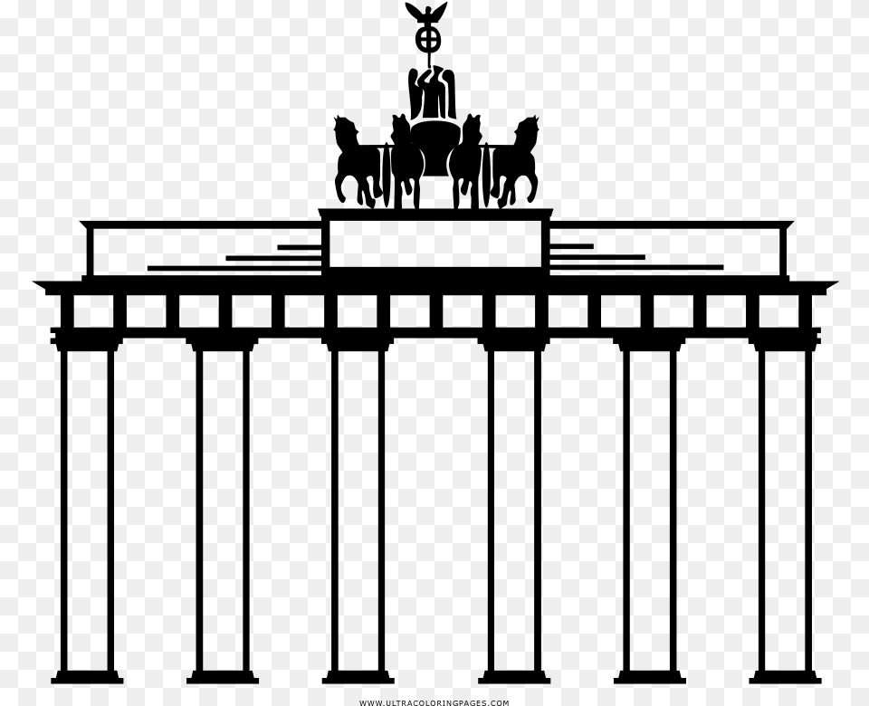 Brandenburger Tor Ausmalbilder, Gray Free Png