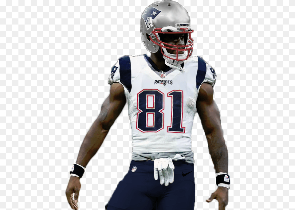 Brandin Cooks Patriots Jersey, Helmet, Playing American Football, Person, Sport Png Image