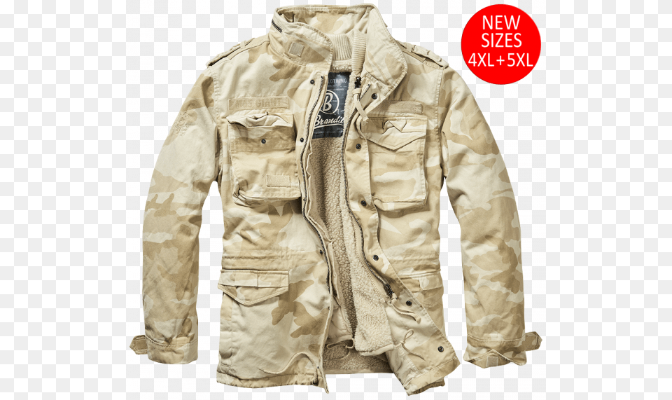 Brandit M65 Jacke Sandstorm, Clothing, Coat, Jacket Free Png