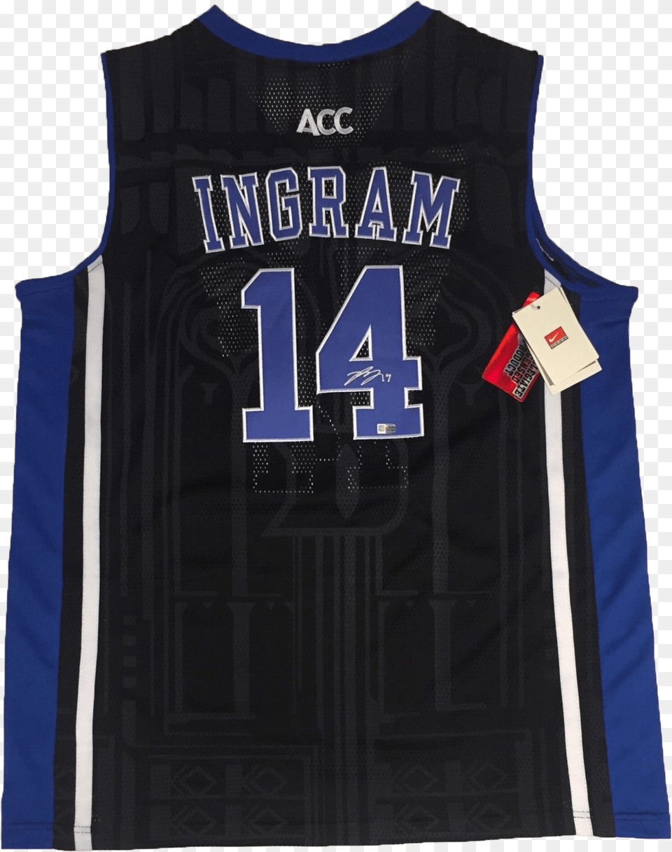 Brandon Ingram Autographed Black Duke Blue Devils Basketball Vest, Clothing, Shirt, Jersey, Person Free Transparent Png