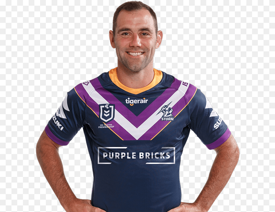 Brandon Smith Melbourne Storm, Adult, Shirt, Person, Man Png Image