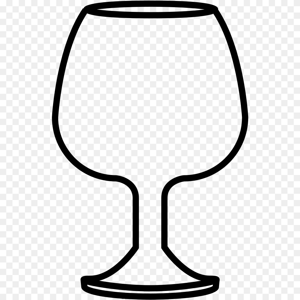 Brandy Snifter Coloring Page, Gray Free Png