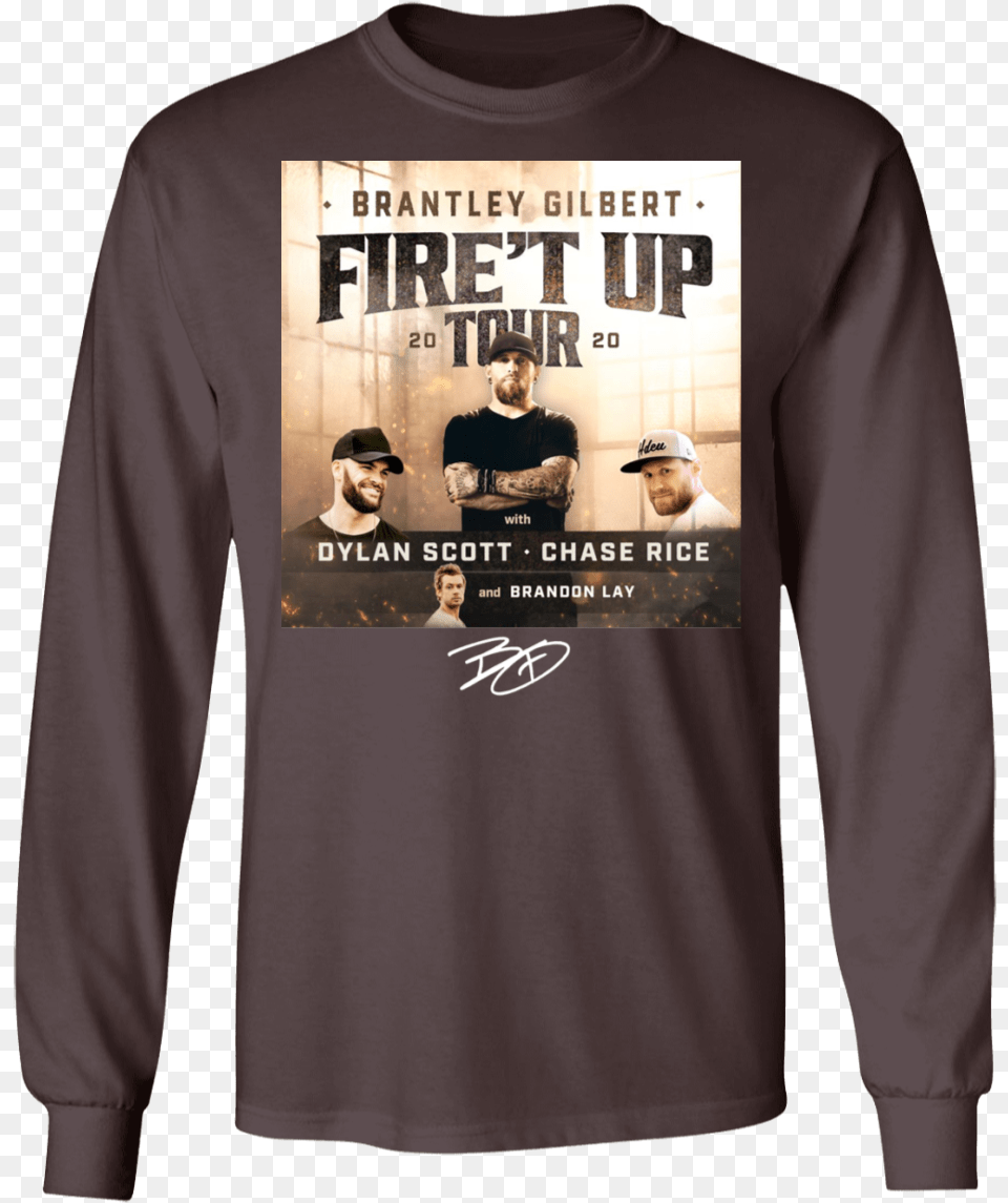 Brantley Gilbert Fire T Up Tour, Clothing, Sleeve, Long Sleeve, Adult Png Image