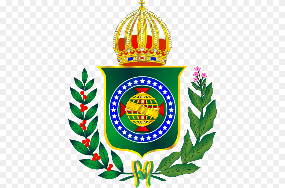 Braso Imperial Do Brasil, Emblem, Symbol, Logo, Badge Png Image