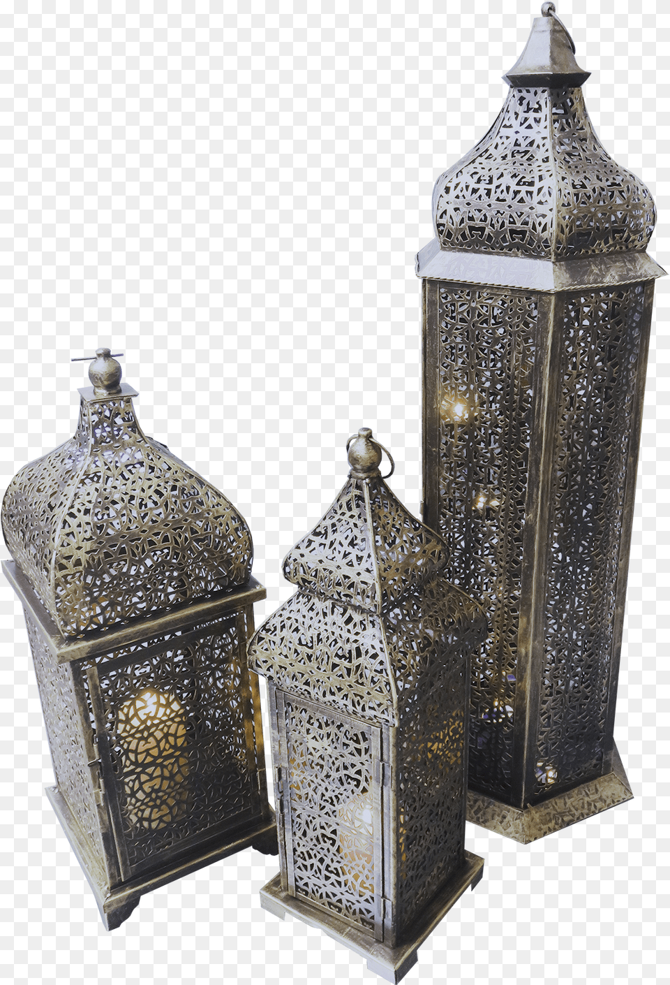 Brass Arabic Lamps Lit 3 3 Large Brass Arabic Lamp, Lantern, Pottery, Chandelier Free Png