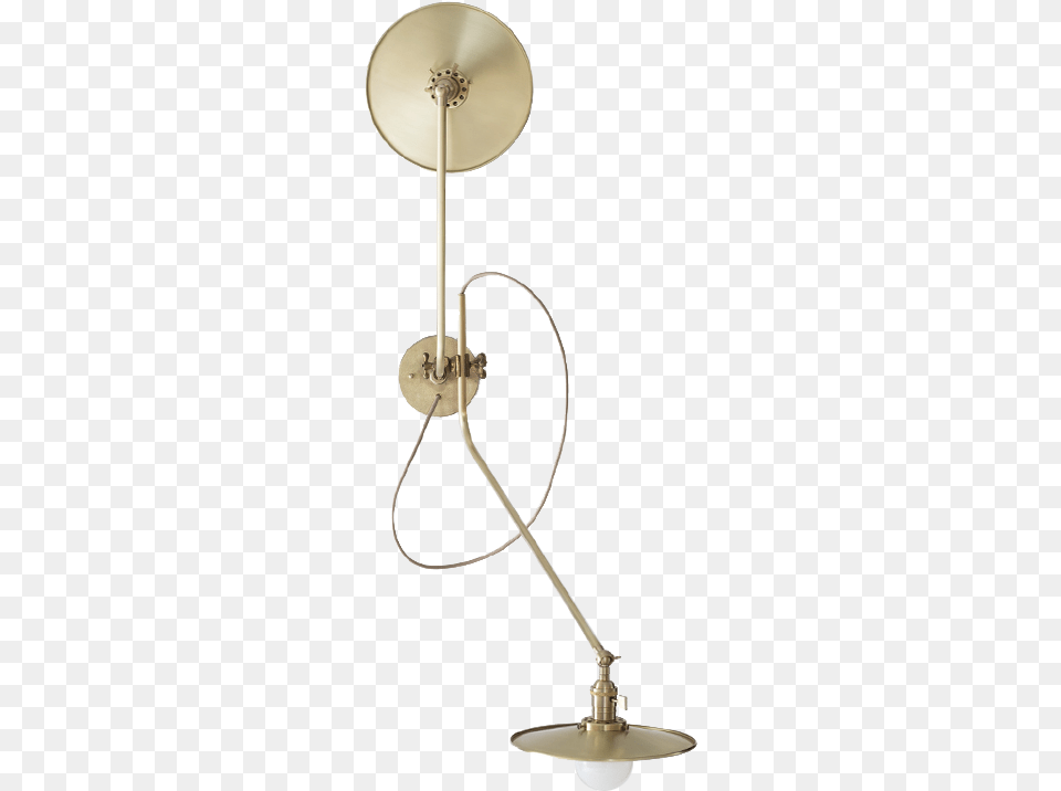 Brass Bent Wall Lamp Lighting, Lampshade, Chandelier Free Png