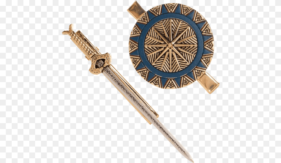 Brass Clip Hair Diy Wonder Woman Sword And Shield, Bronze, Weapon, Blade, Dagger Png