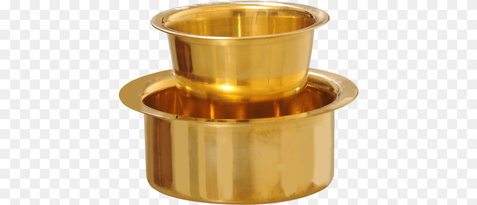 Brass Coffee Dabara Set, Gold, Bowl Free Png Download