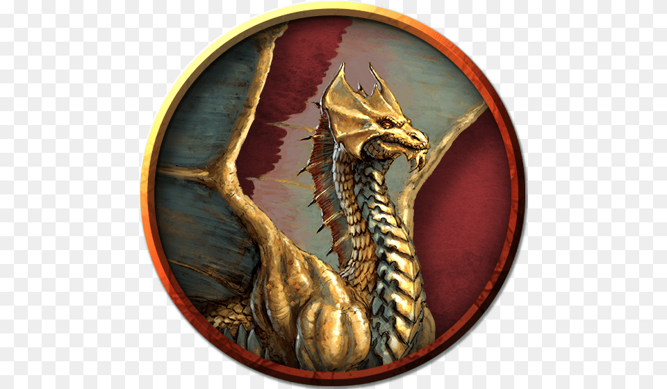 Brass Dragon Wyrmling Token, Animal, Lizard, Reptile Png