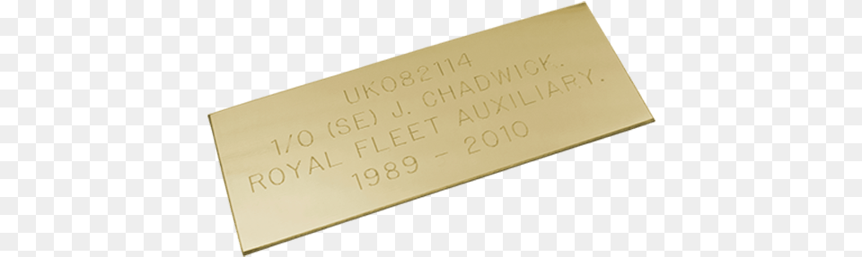 Brass Effect Plaque Brass, Gold, Text Free Png Download