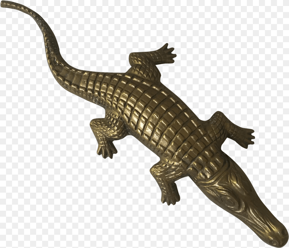 Brass Figure Alligators Nile Crocodile, Animal, Reptile Free Png