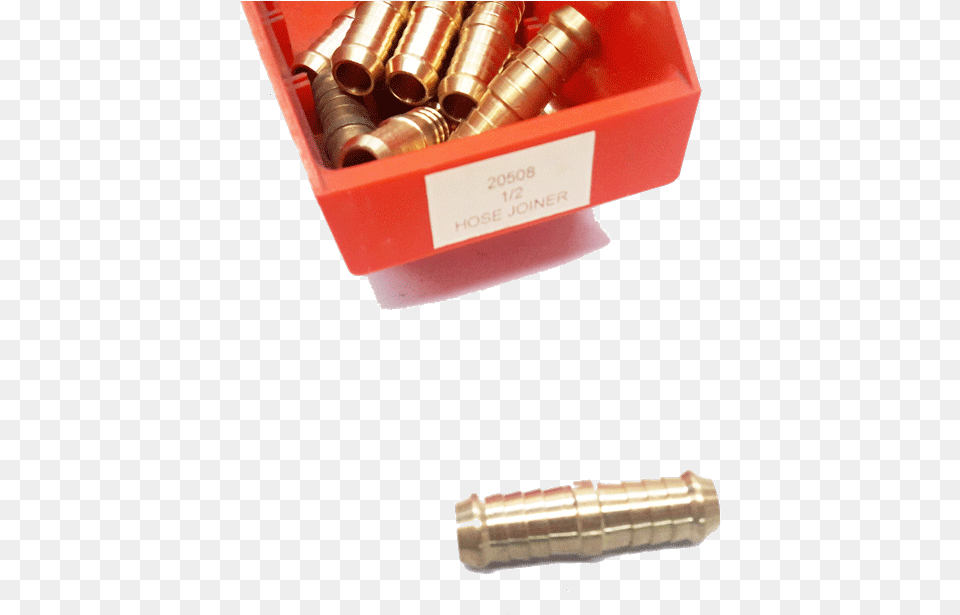 Brass Fitting 12 Hose Joiner Bullet, Ammunition, Weapon, Dynamite Free Png Download