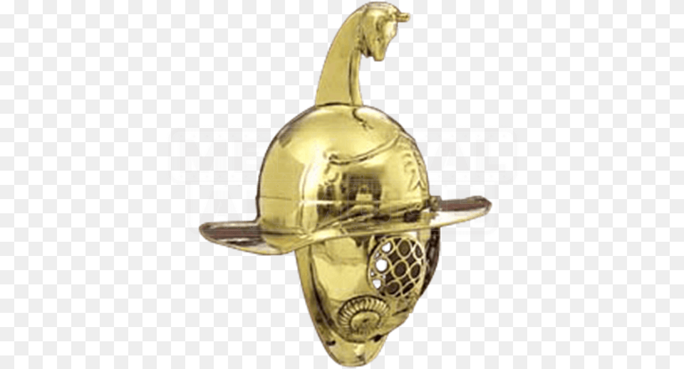 Brass Gladiator Mosaic Helmet Thracian Gladiator Helmet, Bronze, Sword, Weapon, American Football Free Png
