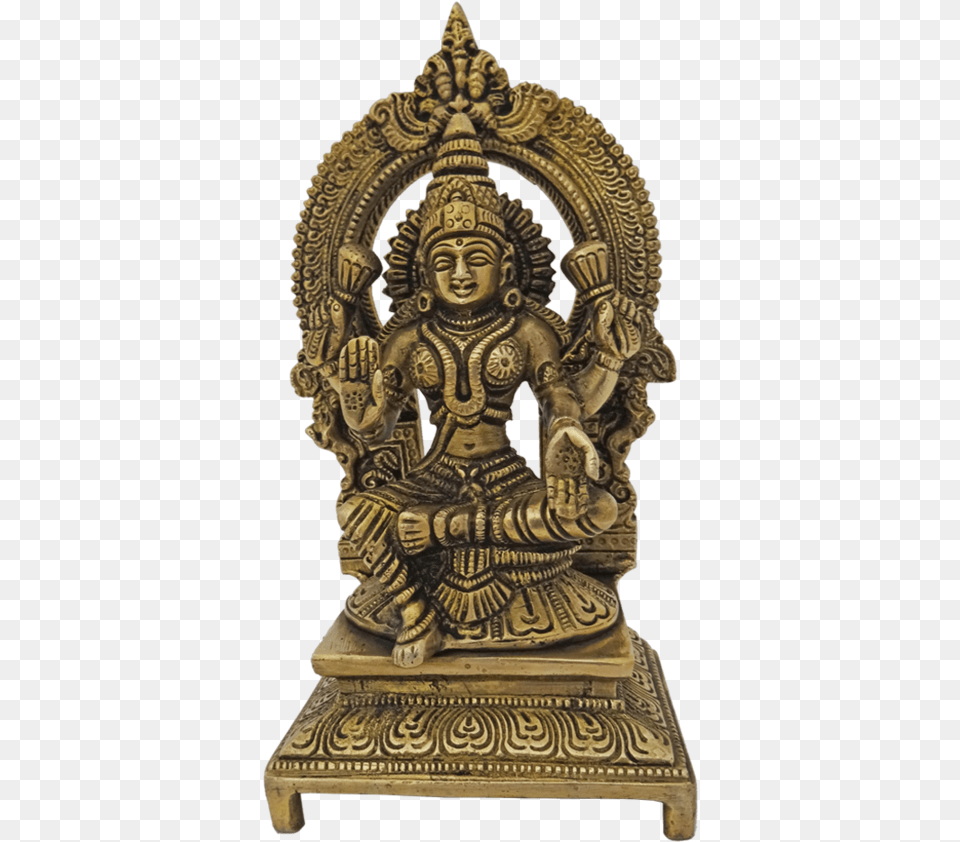 Brass Goddess Lakshmi Statue 3 X 8 Inch Vgo Cart3x8inchhandmade Statue, Bronze, Art, Adult, Wedding Free Png Download