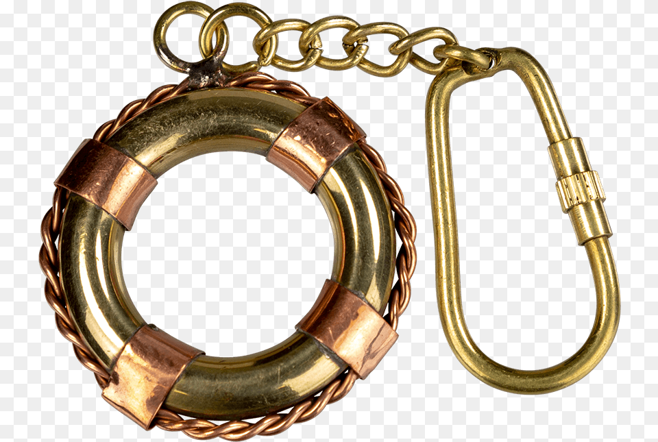 Brass Life Preserver Keychain Circle, Smoke Pipe, Water Png Image